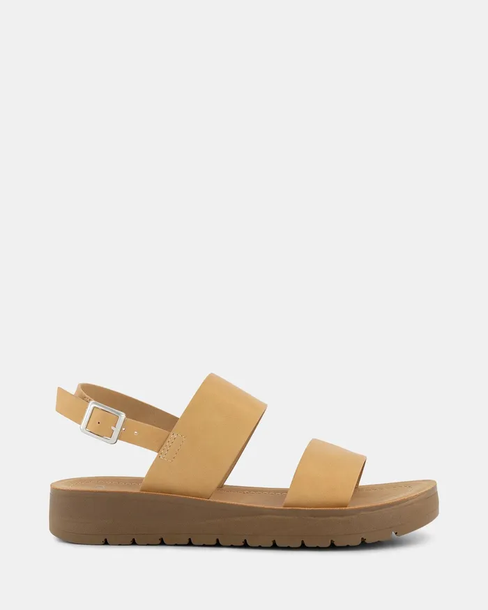 TAMSAN CAMEL Strappy Sandals Women Flat Sandals NOVO Shoes