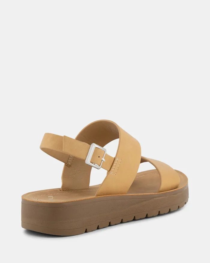 TAMSAN CAMEL Strappy Sandals Women Flat Sandals NOVO Shoes