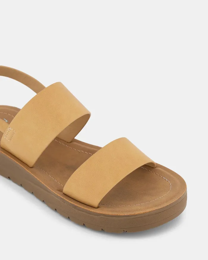 TAMSAN CAMEL Strappy Sandals Women Flat Sandals NOVO Shoes