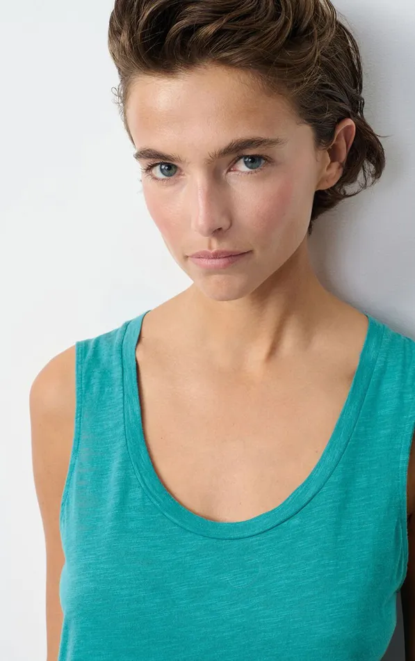 Tank Top Jacksonville Emerald Melange Women American Vintage Tops and Tanktops Tank Top Jacksonville Emerald Melange Women American Vintage Tops and Tanktops