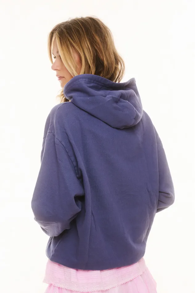 Tees and Fleece Women LoveShackFancy Lalita Hoodie Blueberry Tees and Fleece Women LoveShackFancy Lalita Hoodie Blueberry