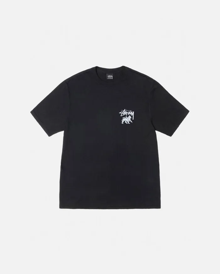 Tees MenWomen Stussy RASTA LION TEE PIGMENT DYED