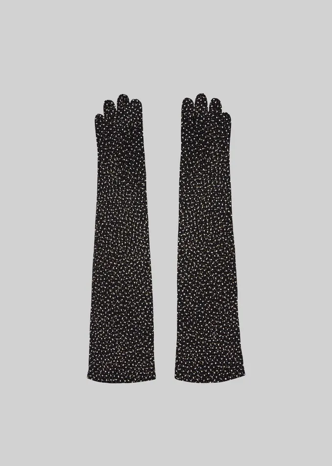 The Frankie Shop Beaufille Elbow Gloves 8211 BlackGold 8211 Women