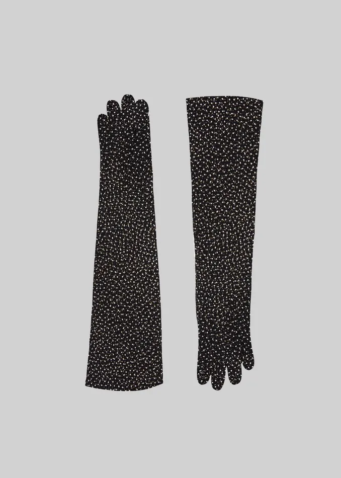 The Frankie Shop Beaufille Elbow Gloves 8211 BlackGold 8211 Women