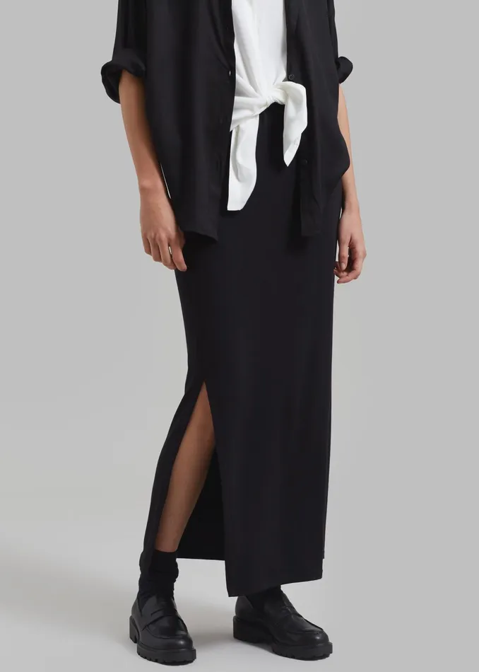 The Frankie Shop Bottoms Abigail Side Slit Maxi Skirt 8211 Black 8211 Women