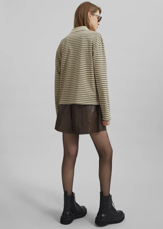 The Frankie Shop Bottoms Axelle Faux Leather Shorts 8211 Brown 8211 Women