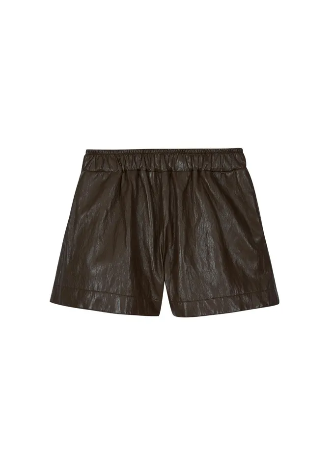 The Frankie Shop Bottoms Axelle Faux Leather Shorts 8211 Brown 8211 Women