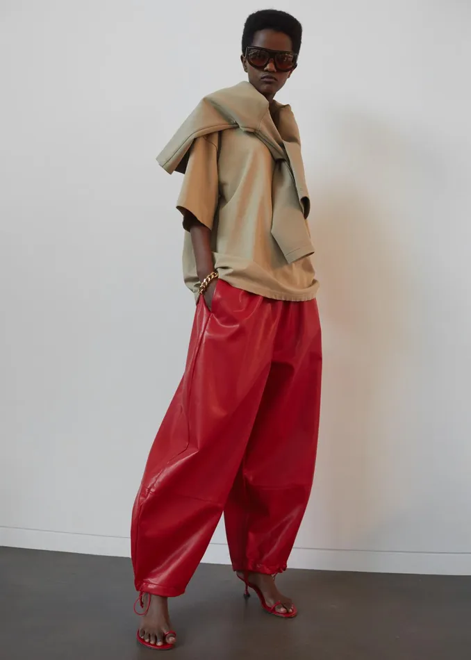 The Frankie Shop Bottoms Briar Faux Leather Balloon Pants 8211 Red 8211 Women The Frankie Shop Bottoms Briar Faux Leather Balloon Pants 8211 Red 8211 Women