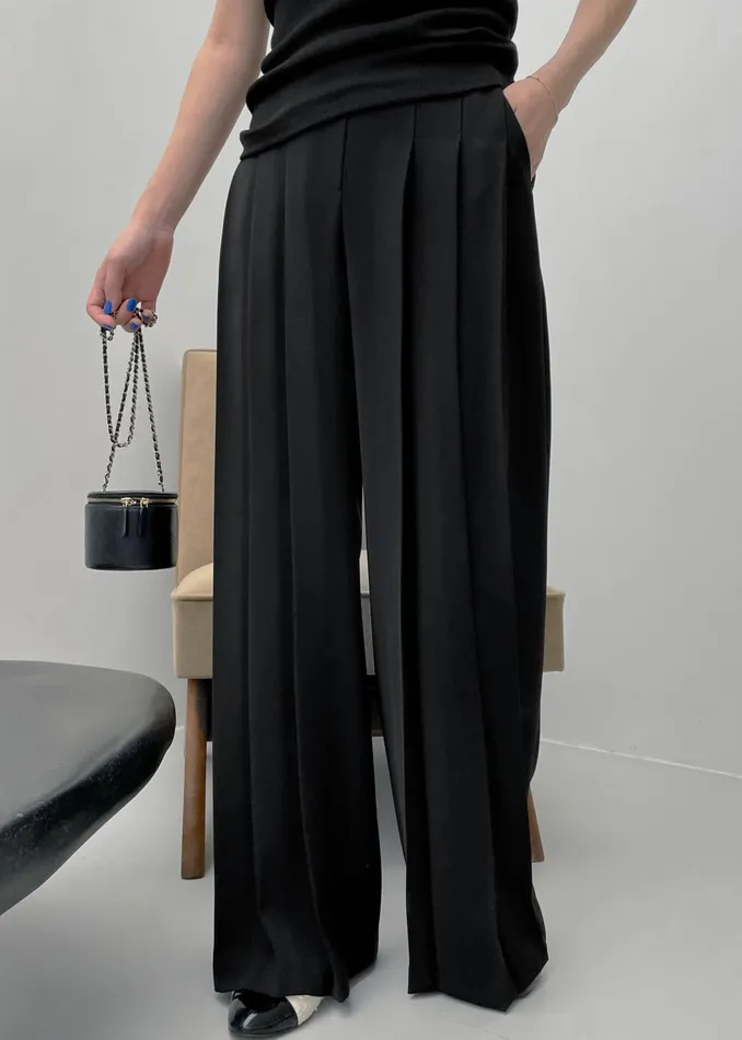 The Frankie Shop Bottoms Dillon Pleated Pants 8211 Black 8211 Women