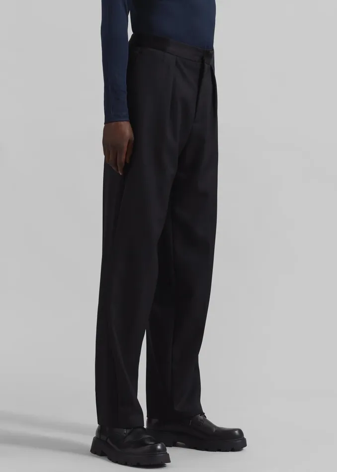 The Frankie Shop Bottoms Louis Gabriel Nouchi StraightLeg Smoking Trousers 8211 Black 8211 Men
