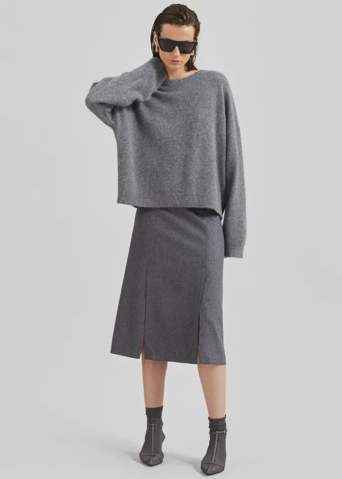 The Frankie Shop Bottoms Loulou Studio Helmi Skirt 8211 Grey 8211 Women