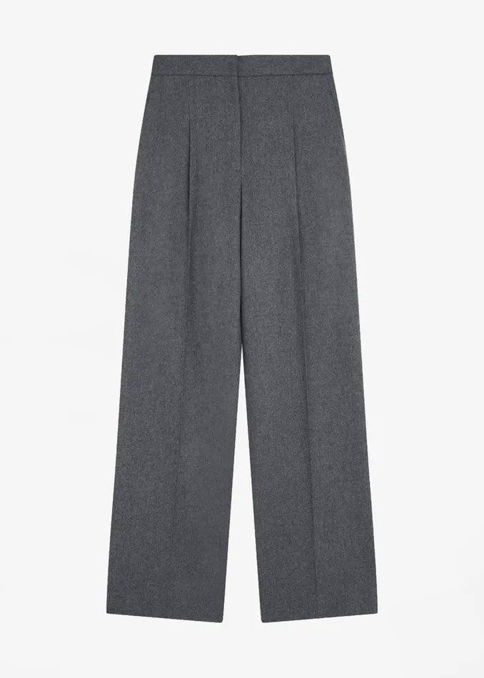 The Frankie Shop Bottoms Loulou Studio Juno Flannel Trousers 8211 Grey 8211 Women