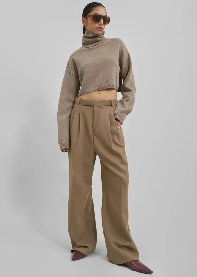 The Frankie Shop Bottoms Skylar Trousers 8211 Beige 8211 Women