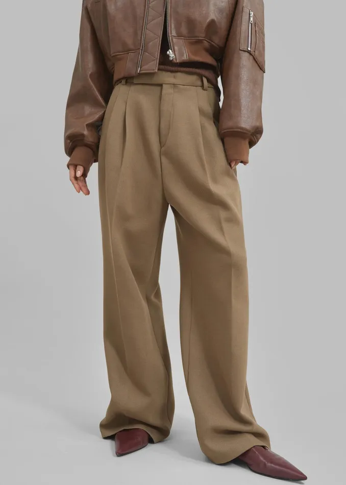 The Frankie Shop Bottoms Skylar Trousers 8211 Beige 8211 Women
