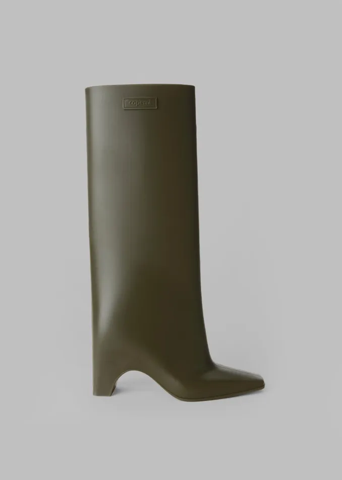 The Frankie Shop Coperni Rubber Bridge Boots 8211 Green 8211 Women