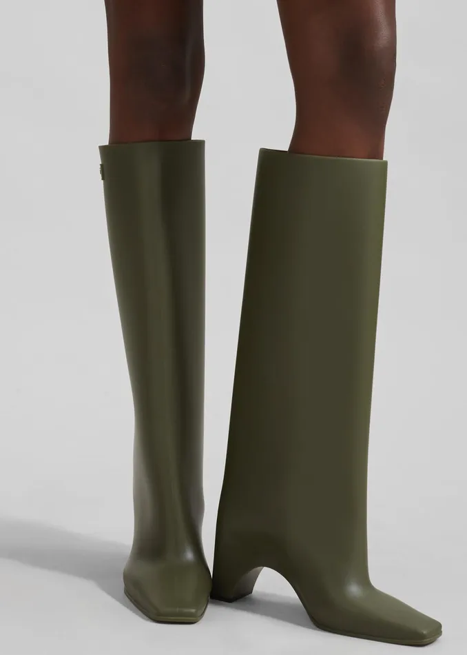 The Frankie Shop Coperni Rubber Bridge Boots 8211 Green 8211 Women