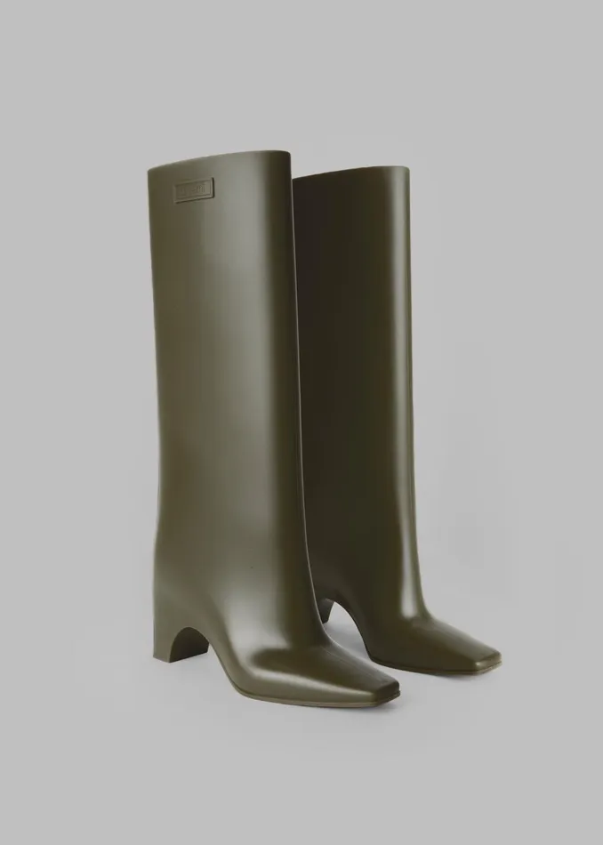 The Frankie Shop Coperni Rubber Bridge Boots 8211 Green 8211 Women