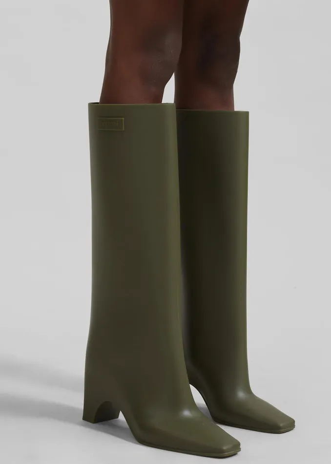 The Frankie Shop Coperni Rubber Bridge Boots 8211 Green 8211 Women