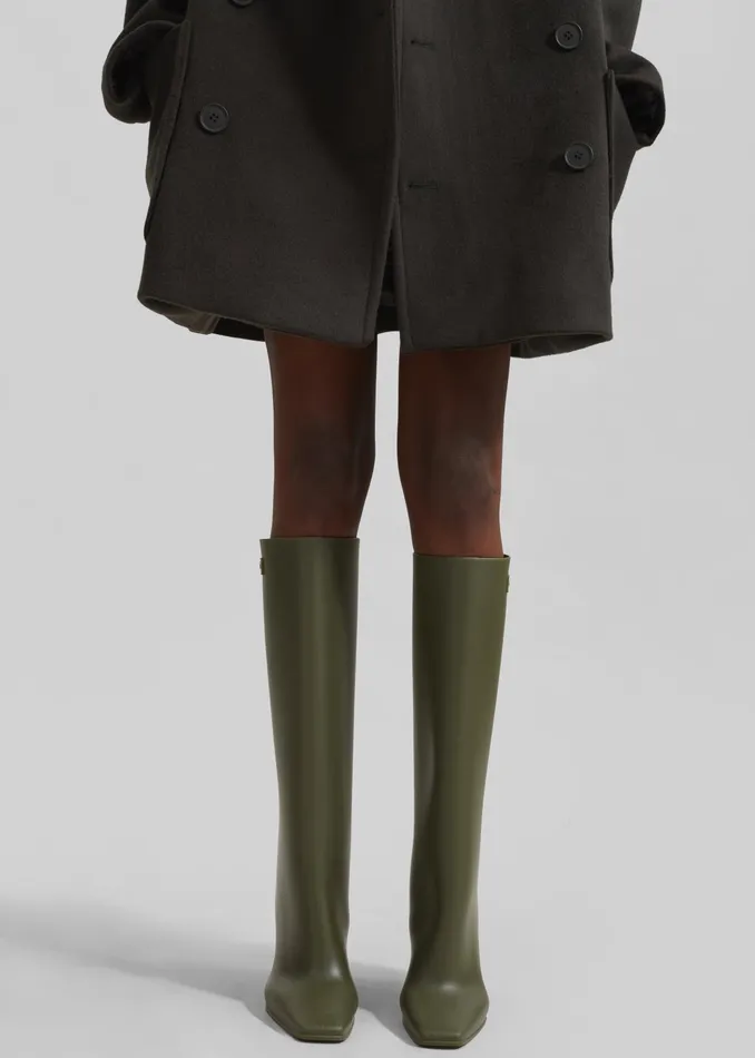 The Frankie Shop Coperni Rubber Bridge Boots 8211 Green 8211 Women
