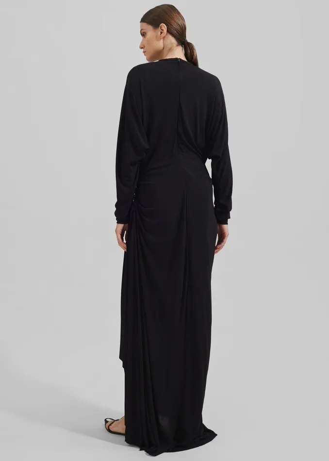 The Frankie Shop Dresses Christopher Esber Helix Crystal Stone Long Sleeve Dress 8211 Black 8211 Women