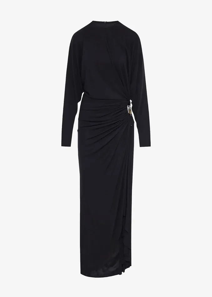 The Frankie Shop Dresses Christopher Esber Helix Crystal Stone Long Sleeve Dress 8211 Black 8211 Women