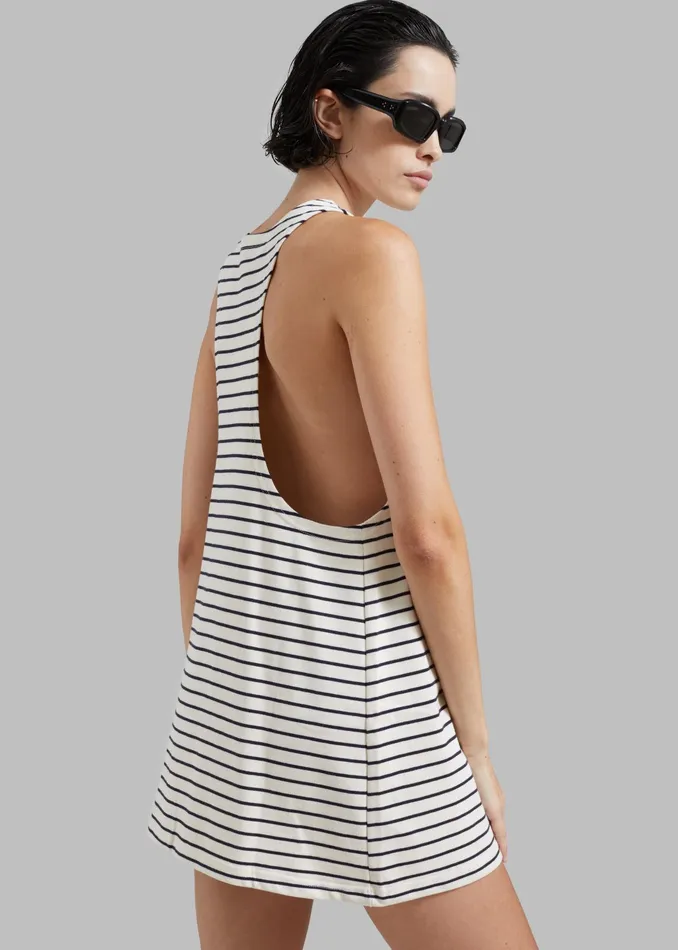 The Frankie Shop Dresses Lindsay Halter Dress 8211 Navy Stripe 8211 Women
