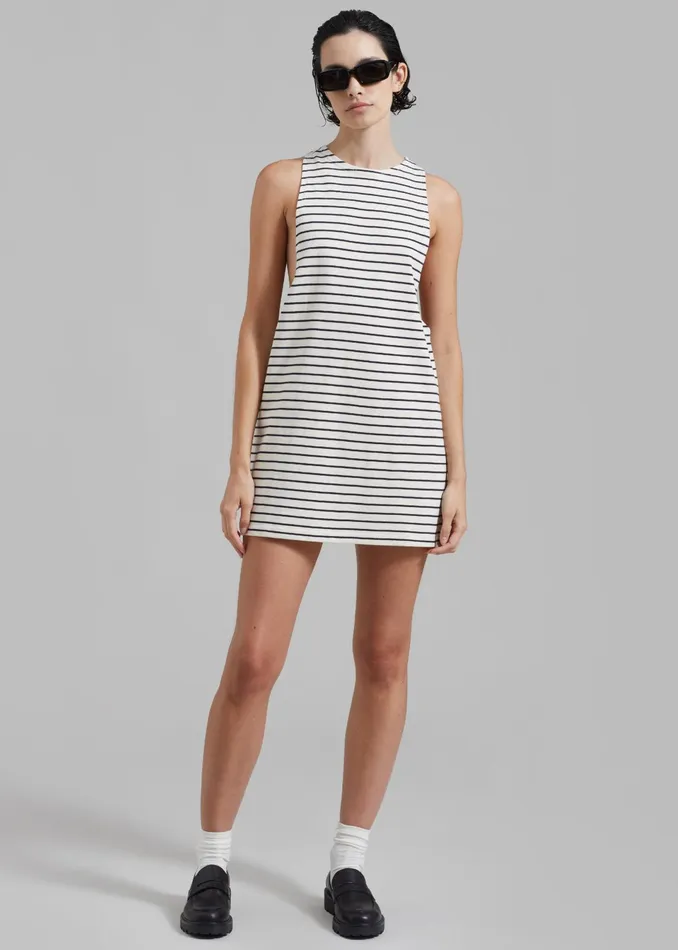 The Frankie Shop Dresses Lindsay Halter Dress 8211 Navy Stripe 8211 Women