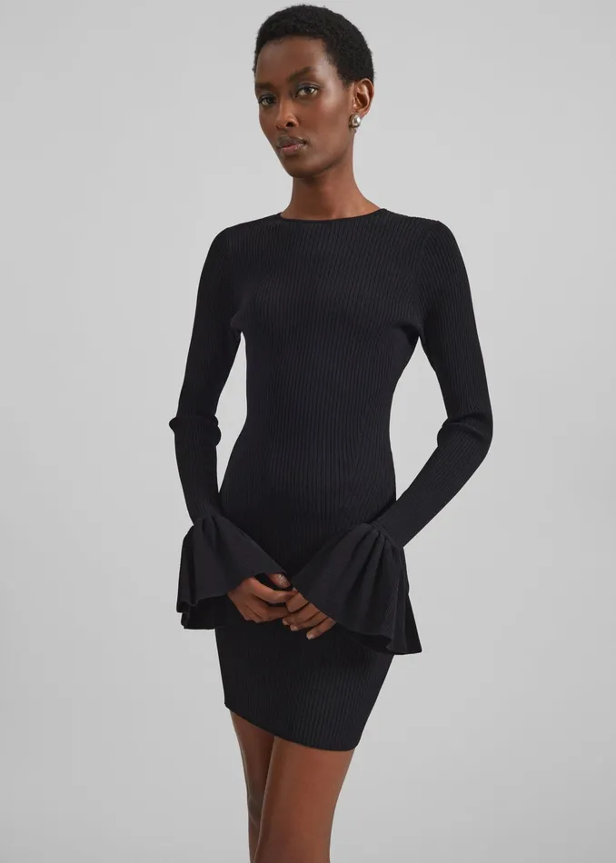 The Frankie Shop Dresses Rotate Knit Mini Cutout Dress 8211 Black 8211 Women