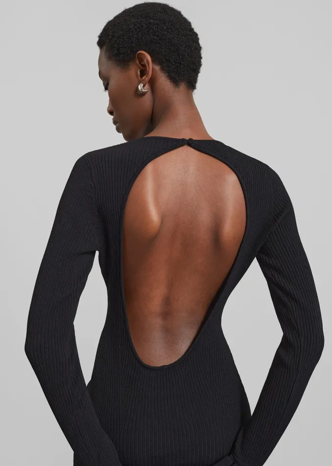The Frankie Shop Dresses Rotate Knit Mini Cutout Dress 8211 Black 8211 Women