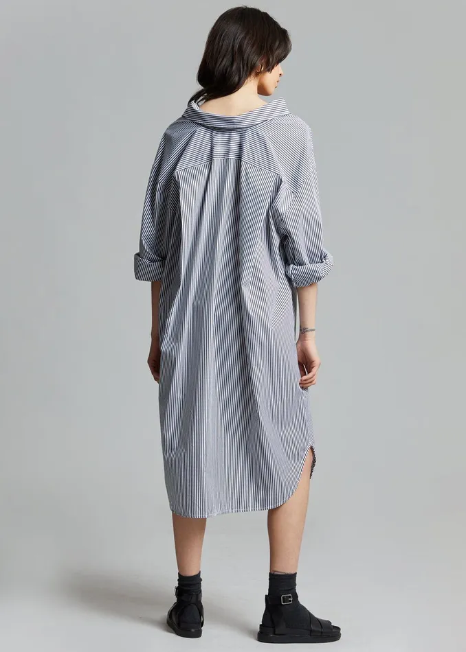 The Frankie Shop Dresses Talia Shirt Dress 8211 BlackWhite Stripe 8211 Women