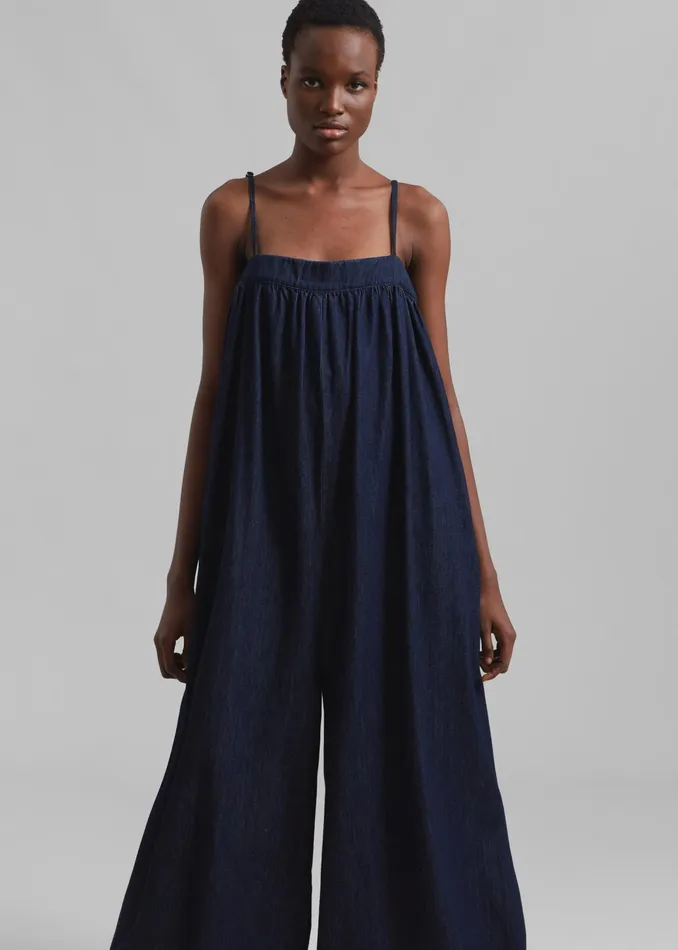 The Frankie Shop Jumpsuits Maude Denim Jumpsuit 8211 Raw Wash 8211 Women