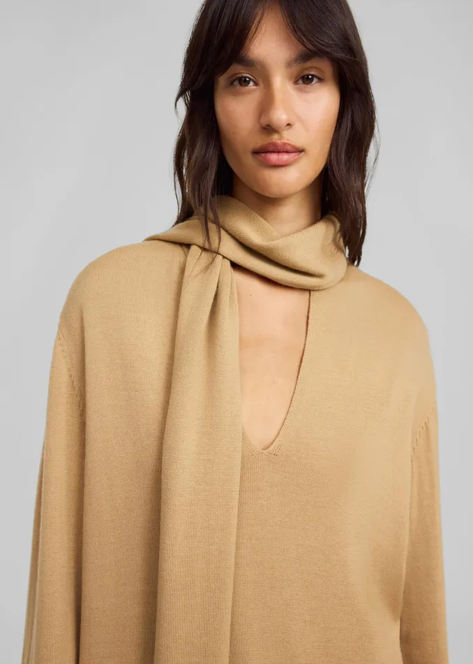 The Frankie Shop Knitwear By Malene Birger Merrie Pullover 8211 Tannin 8211 Women The Frankie Shop Knitwear By Malene Birger Merrie Pullover 8211 Tannin 8211 Women