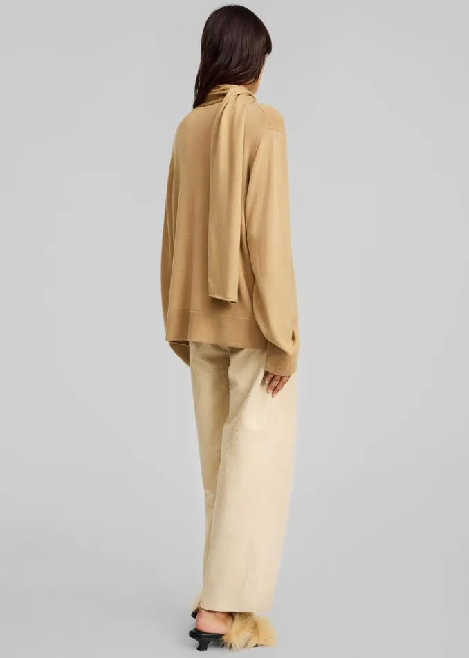 The Frankie Shop Knitwear By Malene Birger Merrie Pullover 8211 Tannin 8211 Women