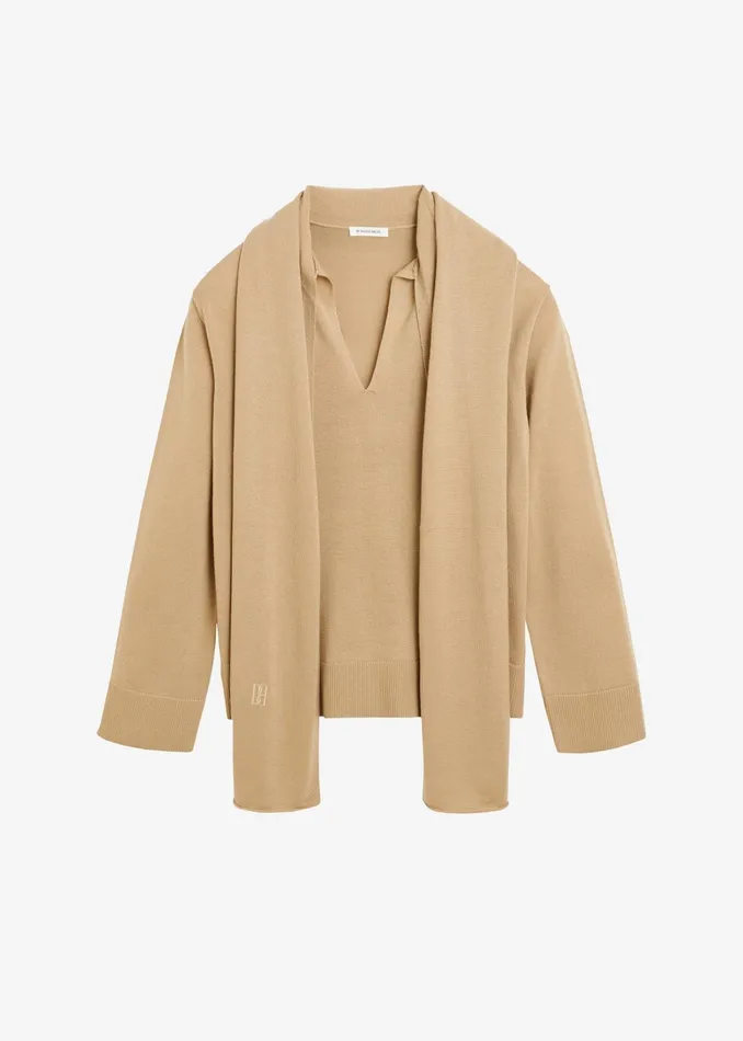 The Frankie Shop Knitwear By Malene Birger Merrie Pullover 8211 Tannin 8211 Women