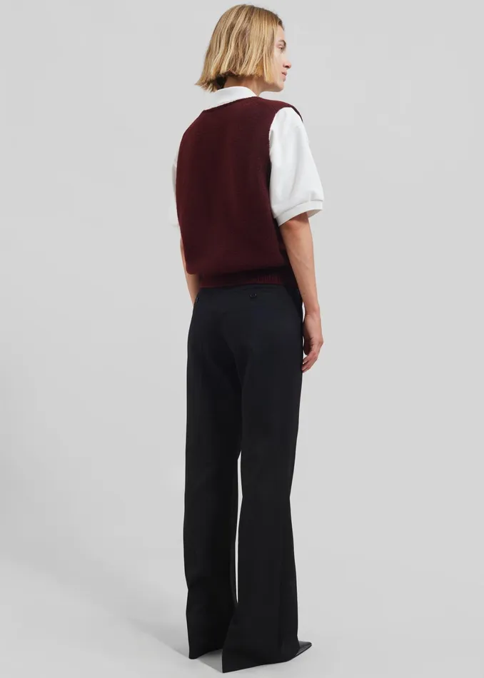 The Frankie Shop Knitwear Pavia Knit Vest 8211 Burgundy 8211 Women