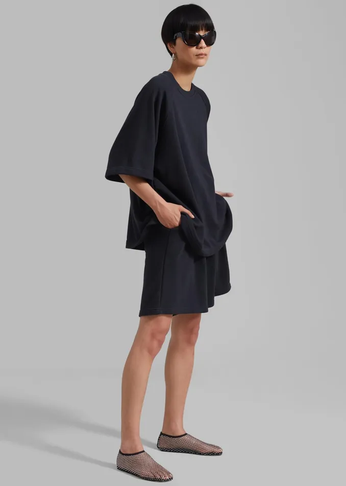 The Frankie Shop Loungewear Newton Sweat Tee 8211 Black 8211 WomenMen
