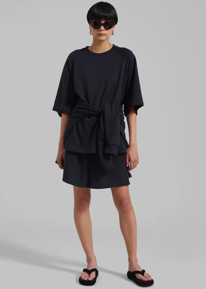The Frankie Shop Loungewear Newton Sweat Tee 8211 Black 8211 WomenMen