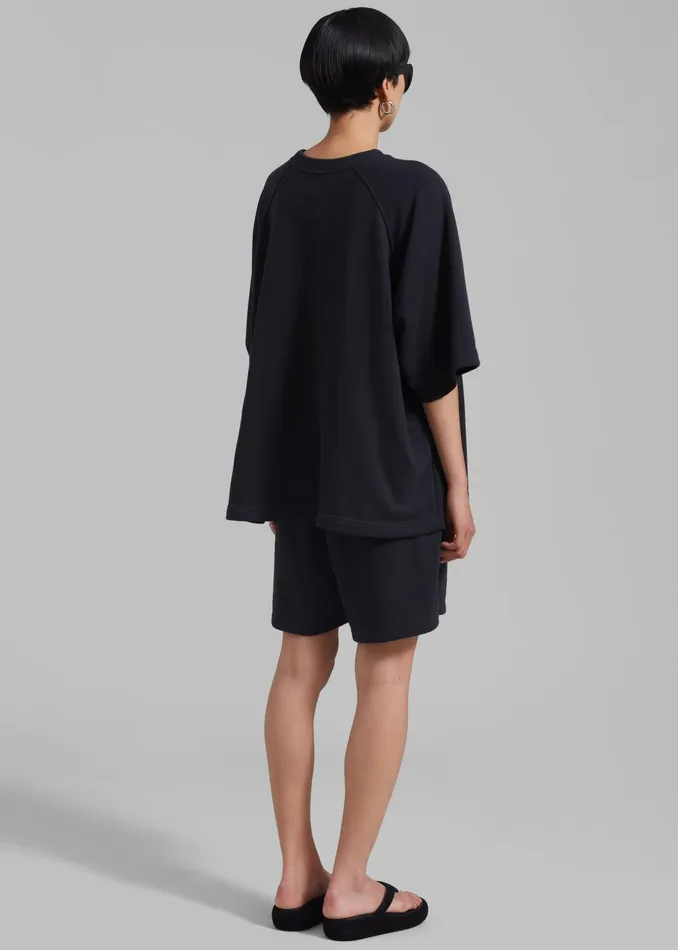 The Frankie Shop Loungewear Newton Sweat Tee 8211 Black 8211 WomenMen