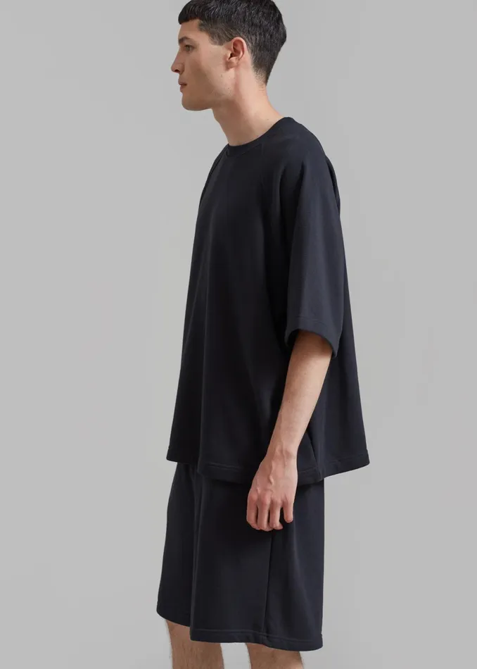 The Frankie Shop Loungewear Newton Sweat Tee 8211 Black 8211 WomenMen