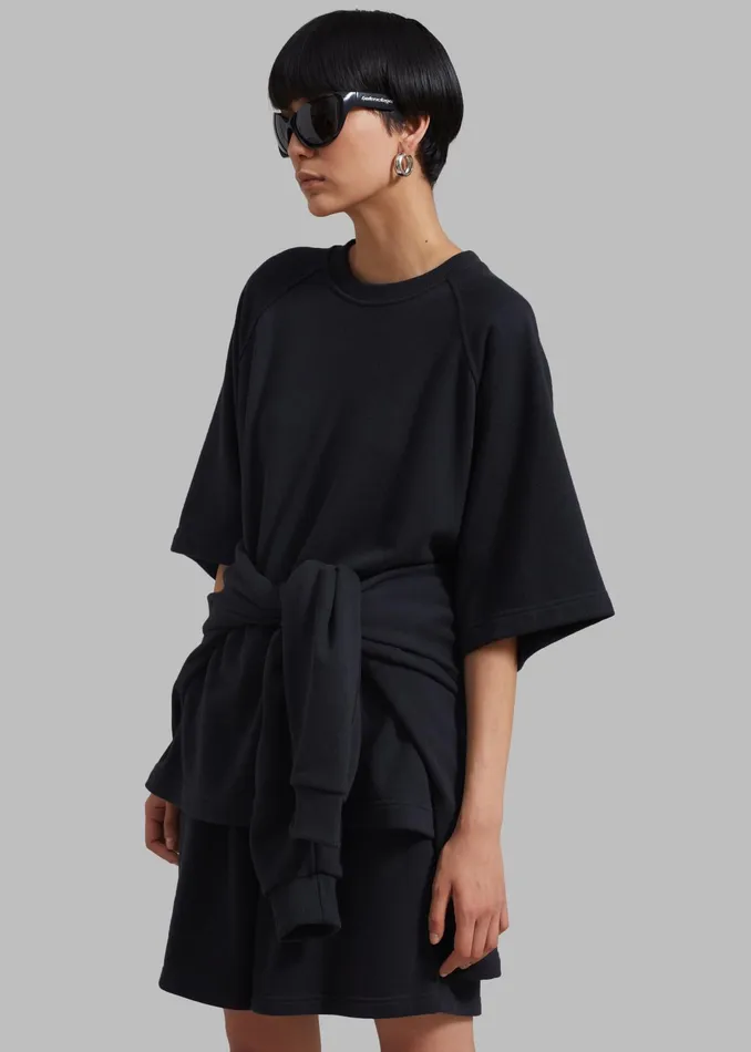 The Frankie Shop Loungewear Newton Sweat Tee 8211 Black 8211 WomenMen