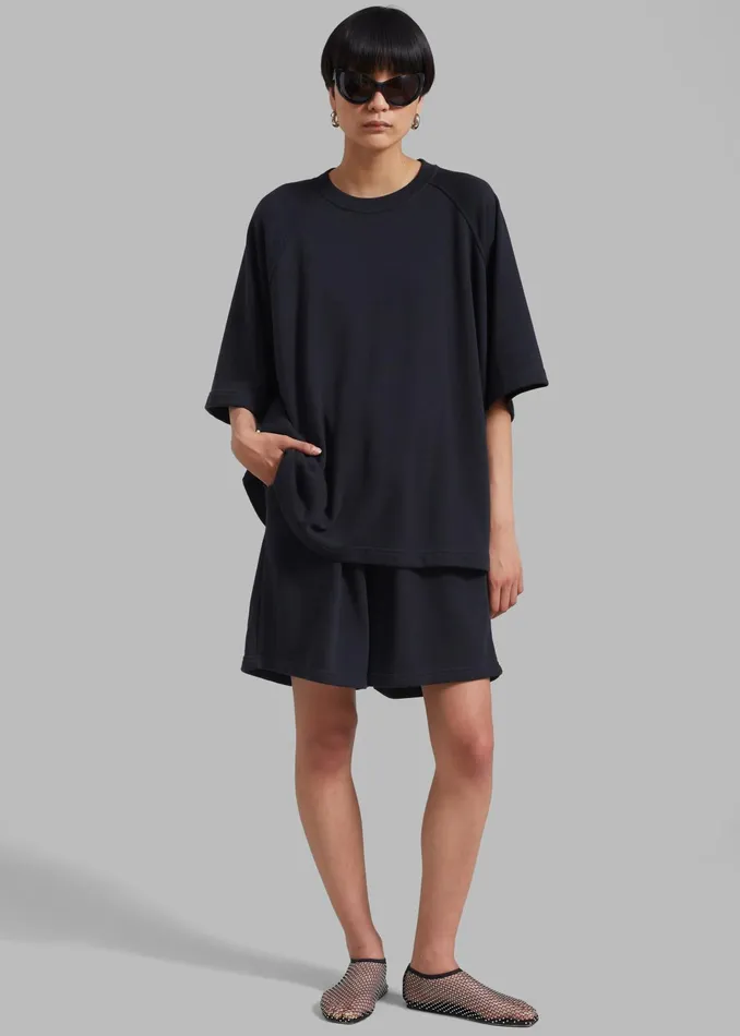 The Frankie Shop Loungewear Newton Sweat Tee 8211 Black 8211 WomenMen