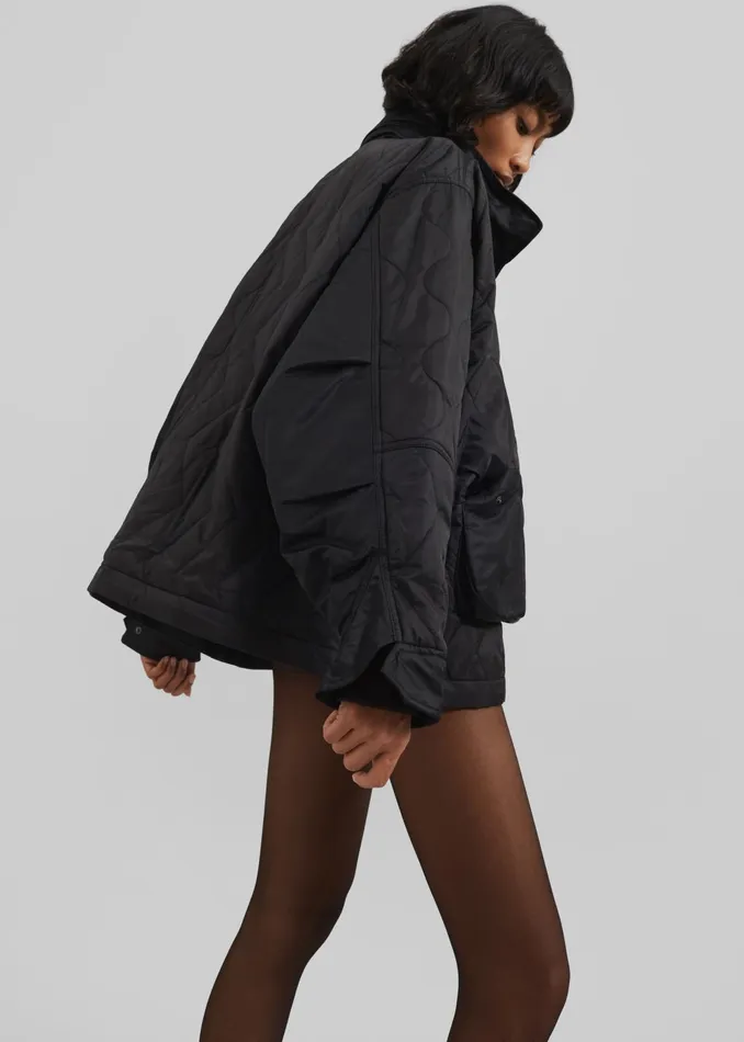The Frankie Shop Outerwear Birka Quilted Jacket 8211 Black 8211 Women