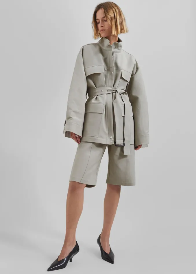 The Frankie Shop Outerwear Cairo Safari Jacket 8211 Light Beige 8211 Women