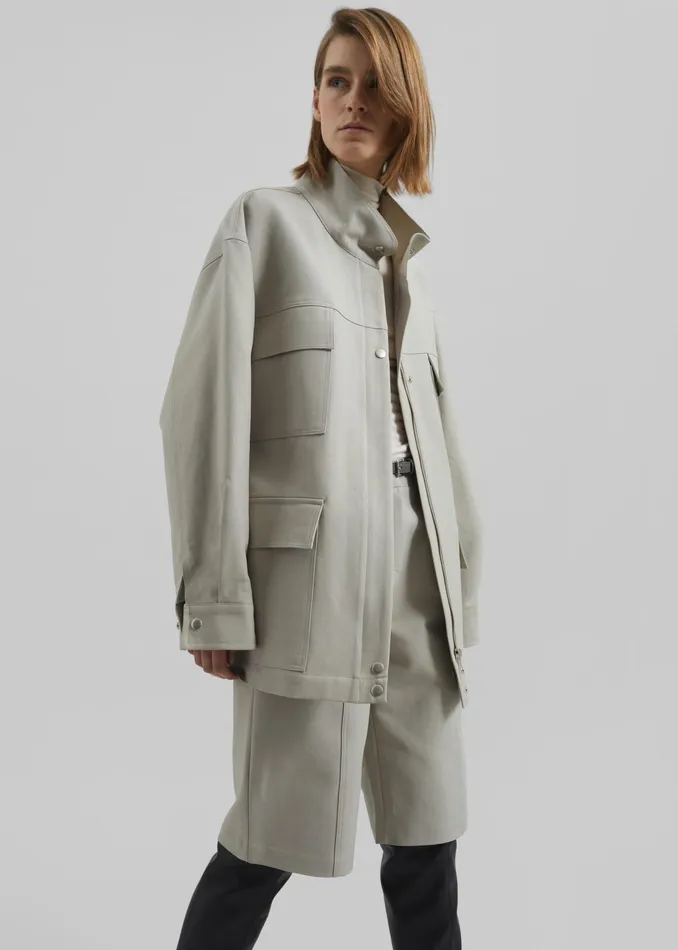 The Frankie Shop Outerwear Cairo Safari Jacket 8211 Light Beige 8211 Women