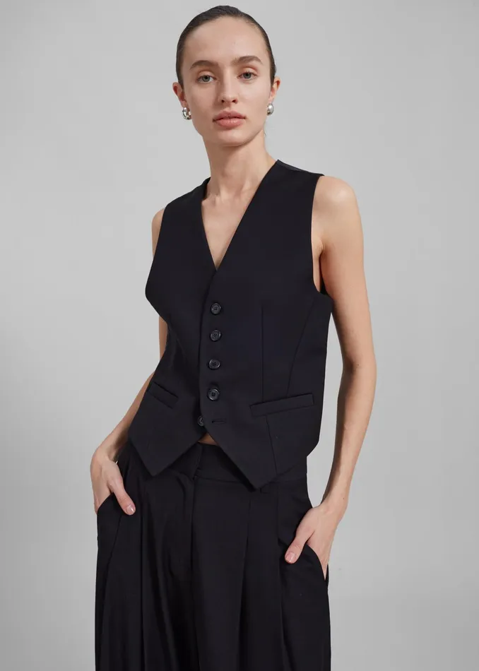 The Frankie Shop Outerwear Gelso Waistcoat 8211 Black 8211 Women