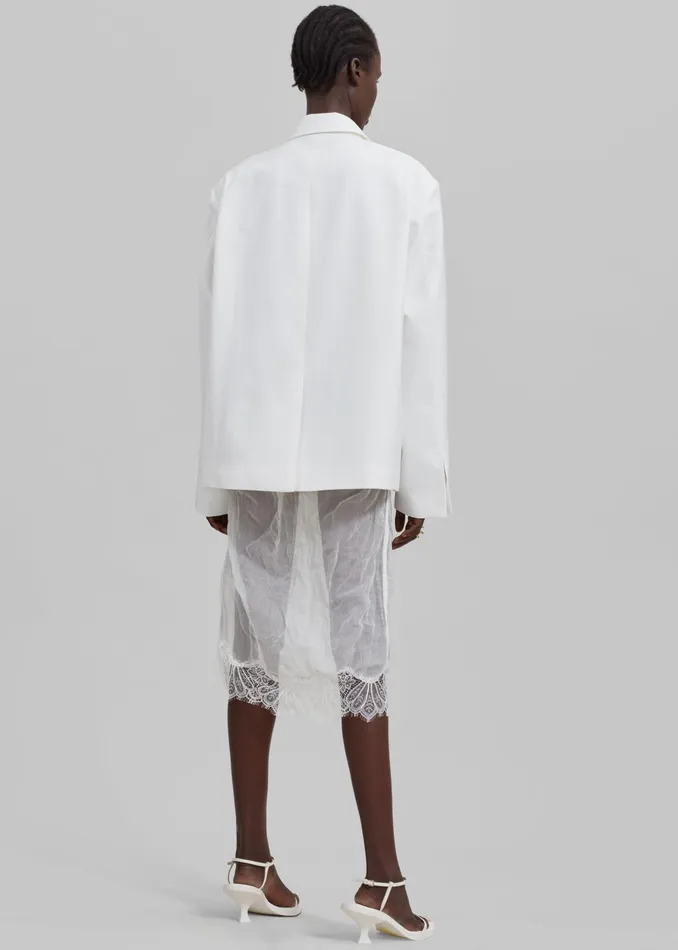 The Frankie Shop Outerwear Geneva Wrap Blazer 8211 White 8211 Women