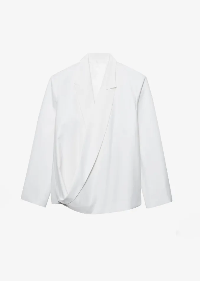 The Frankie Shop Outerwear Geneva Wrap Blazer 8211 White 8211 Women