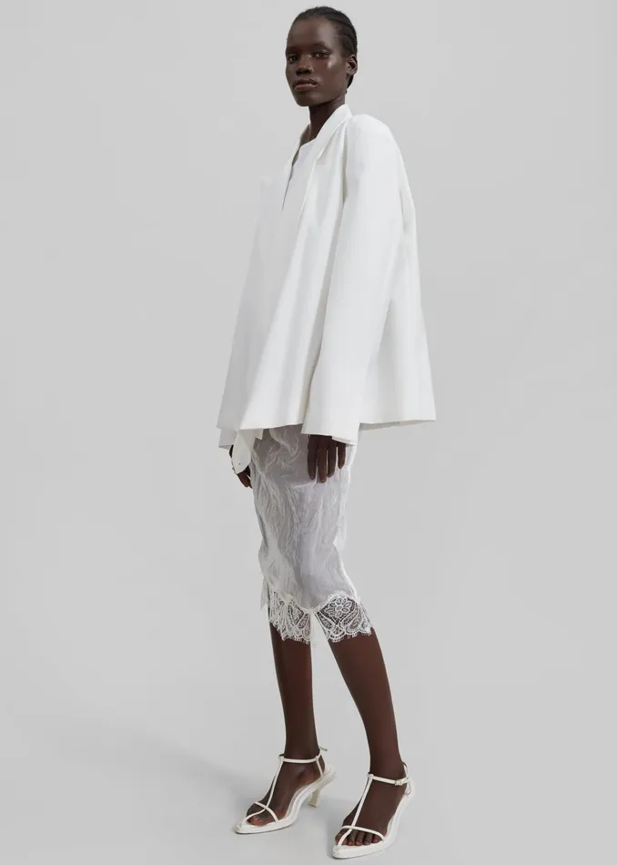 The Frankie Shop Outerwear Geneva Wrap Blazer 8211 White 8211 Women
