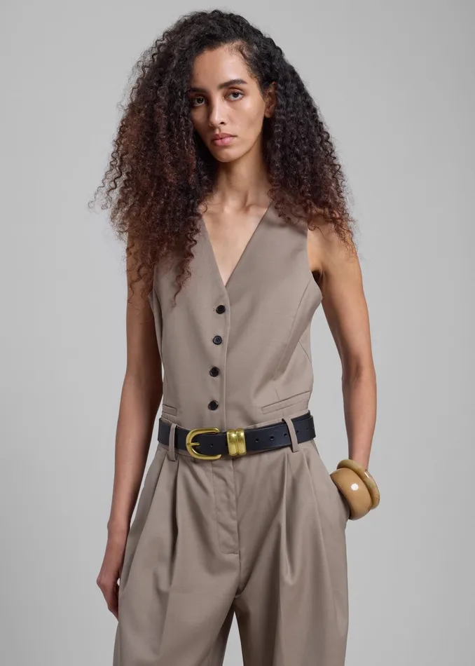 The Frankie Shop Outerwear Jorae Vest 8211 Taupe 8211 Women