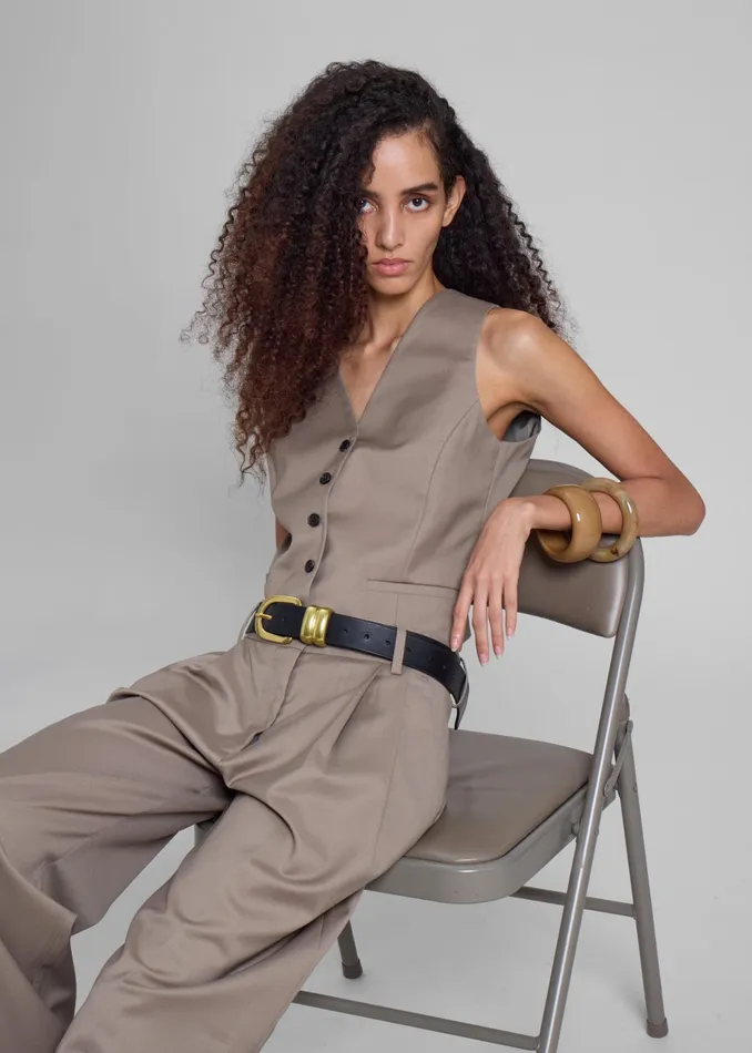 The Frankie Shop Outerwear Jorae Vest 8211 Taupe 8211 Women